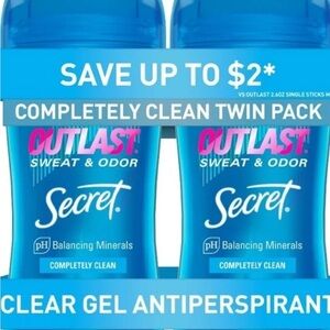 Outlast Clear Gel Antiperspirant Twin Pack - Blue